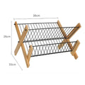 Escurridor de platos de 2 niveles de aproximadamente 50 cm de ancho, 33 cm de fondo y 29 cm de alto
