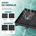 Escurridor de platos con bandeja y sistema de drenaje para dirigir el agua hacia el lavadero