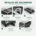 Escurridor de platos con cubertero, soporte para tazas, rejilla para vajilla y bandeja de drenaje