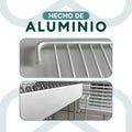 Escurridor de platos fabricado en aluminio con estructura resistente y diseño de 2 niveles