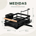 Medidas del escurridor de platos con drenaje automático y diseño compacto para cocina