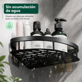 Repisa esquinera de baño para organizar botellas, dispensadores y productos de higiene