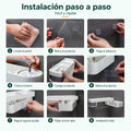 Instalación paso a paso del organizador de baño de pared sin necesidad de perforaciones