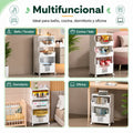 Carrito organizador multiuso con canastas para dormitorio, baño, cocina y otros espacios del hogar