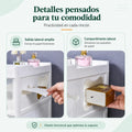 Mueble organizador para baño con compartimentos y cajones de fácil acceso para productos de higiene