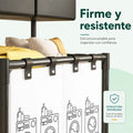 Clasificador de ropa sucia con estructura metálica firme y bolsas organizadoras resistentes