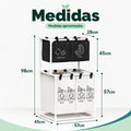 Medidas del clasificador de ropa sucia con compartimentos y estructura vertical para lavandería