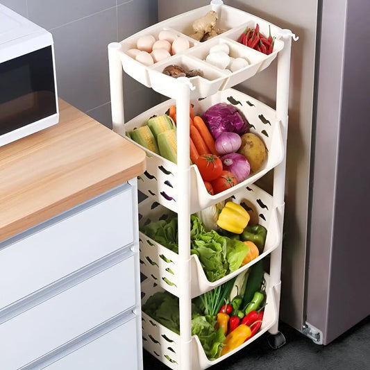Estante Organizador De Cocina Multiuso De 4 Niveles Con Divisiones