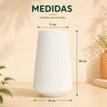 Medidas del florero decorativo blanco alto con textura estriada