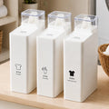 Contenedores herméticos para alimentos secos con diseño rectangular y tapa transparente para organizar la despensa