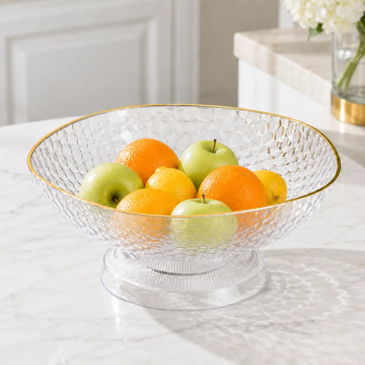 Frutero con drenaje y base elevada para organizar manzanas, naranjas y otras frutas