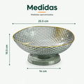 Medidas del frutero con drenaje, base desmontable y diseño elevado para cocina o comedor