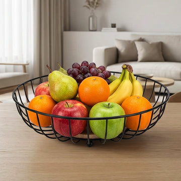 Frutero de Metal con Base de Madera Modelo Niko