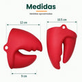 Medidas de las agarraderas de silicona resistentes al calor con diseño compacto para las manos