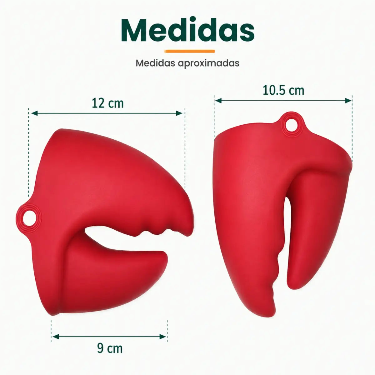 Medidas de las agarraderas de silicona resistentes al calor con diseño compacto para las manos