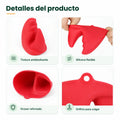 Agarraderas térmicas de silicona flexibles, antideslizantes y resistentes al calor para cocina