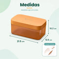 Medidas de la cubetera con recipiente para hielo, tapa y pala de servir