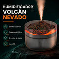 Humidificador efecto volcán nevado con vapor decorativo y luz ambiental
