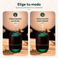 Humidificador con modos de pulverización continua e intermitente para controlar la salida de vapor