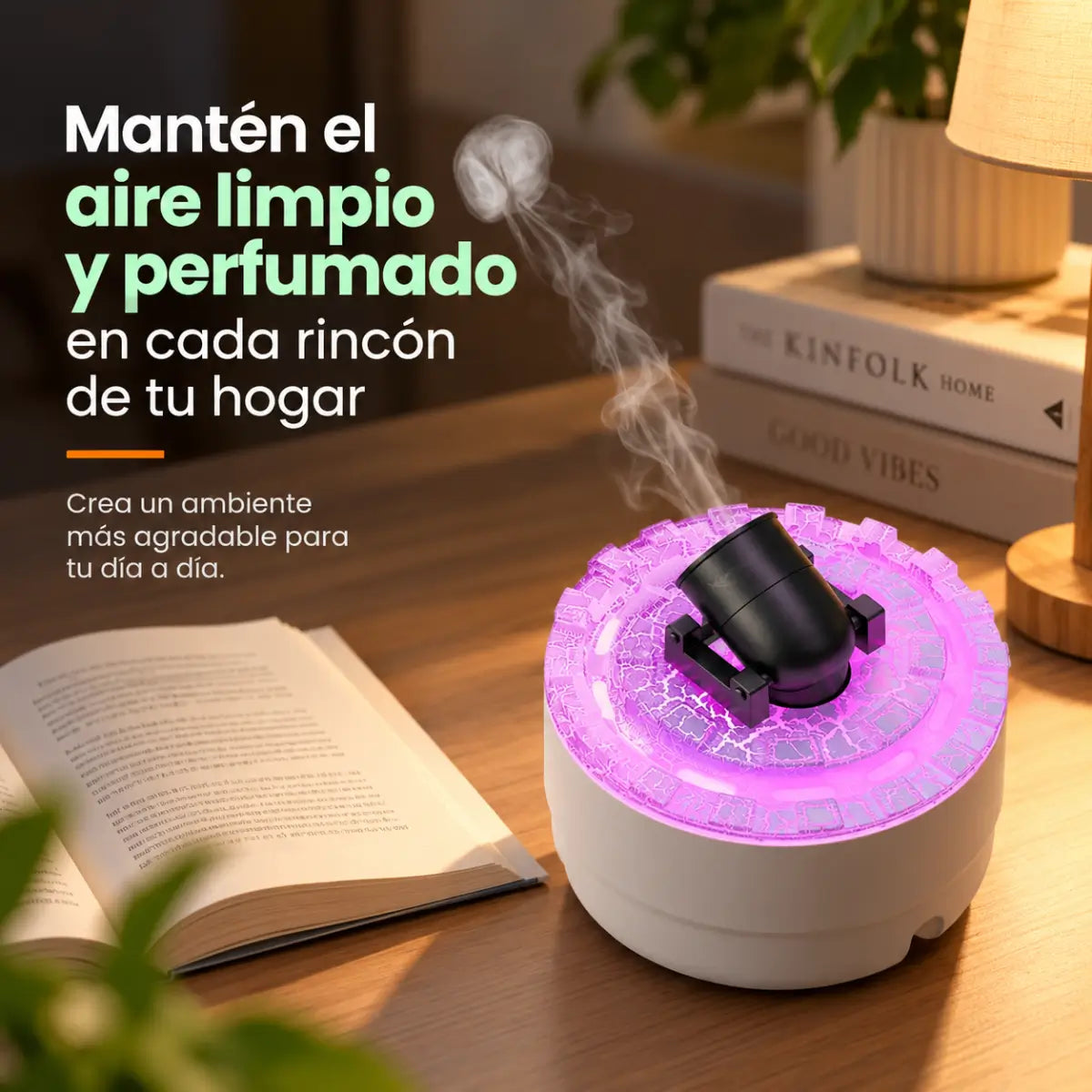 Humidificador desmontable y fácil de limpiar para mantener el depósito en buenas condiciones