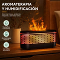Humidificador y difusor de aromas con efecto llama LED para crear un ambiente relajante