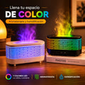 Humidificador con efecto llama LED disponible en diferentes colores de iluminación