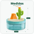 Medidas del humidificador decorativo con efecto volcán y diseño compacto para mesa o escritorio