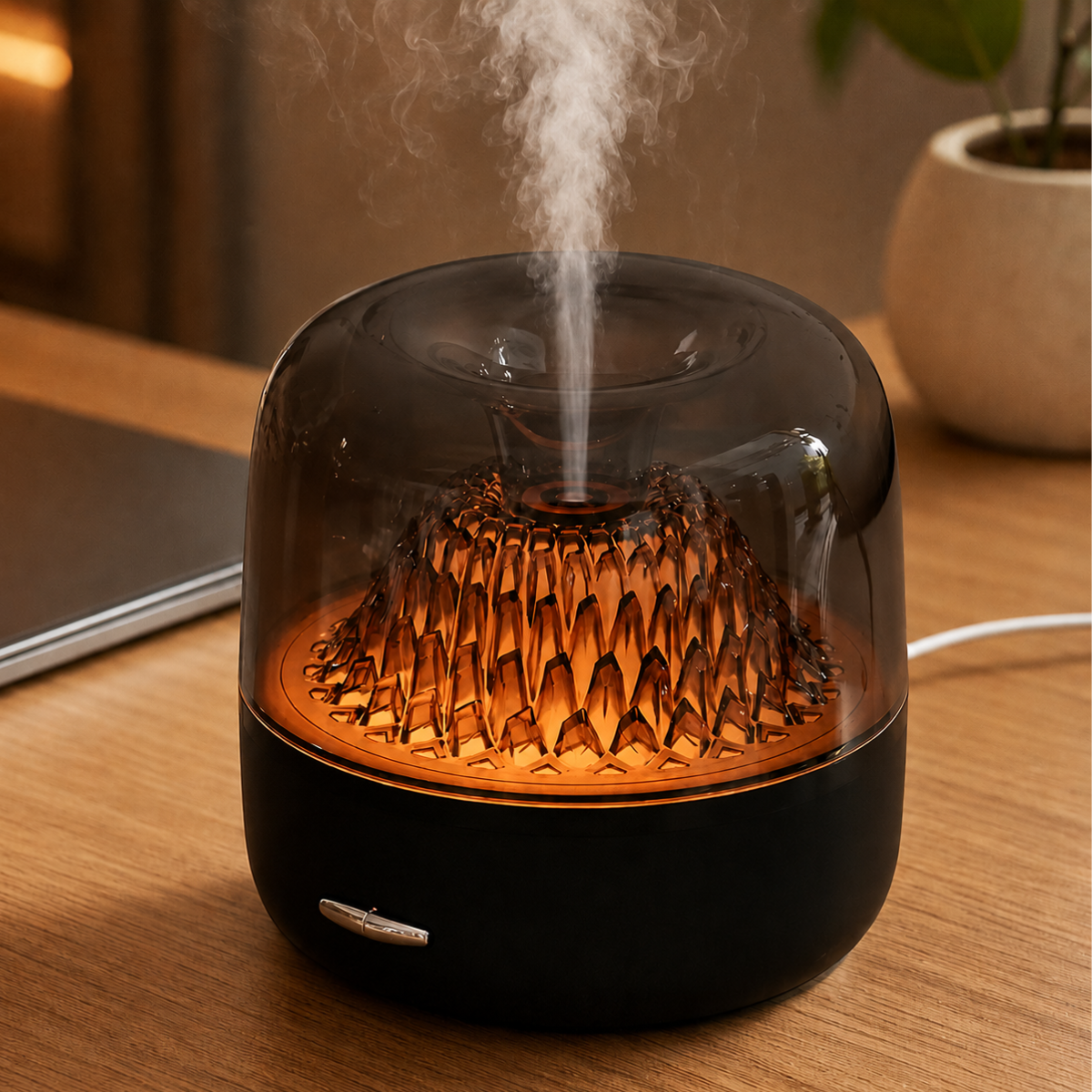 Difusor de aceites esenciales con luz LED y salida de vapor para aromaterapia