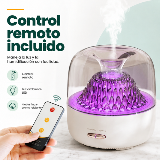 Difusor de aceites esenciales con control remoto para manejar sus funciones cómodamente