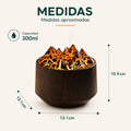 Medidas del humidificador efecto montaña con luz LED y diseño redondo compacto