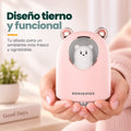 Humidificador con diseño tierno de oso, formato compacto y controles de uso sencillo