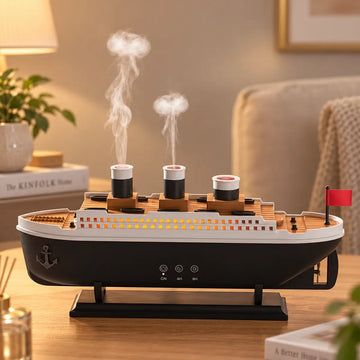 Humidificador de múltiples salidas con luces LED y vapor decorativo para ambientar el hogar