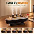 Humidificador con luces LED de colores y varias salidas de vapor para crear un ambiente relajante