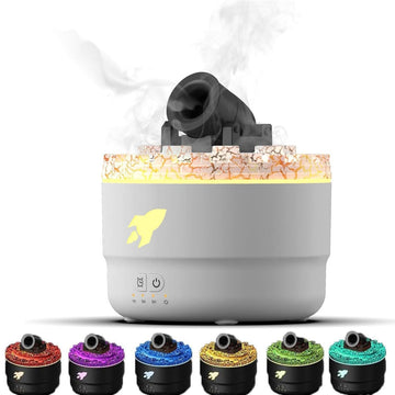 Humidificador Modelo Cañon con Luces LED Decorativo