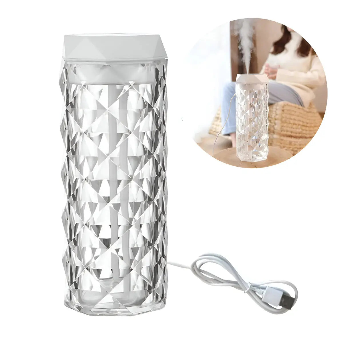Humidificador De Aire Con Luz Led Cristal