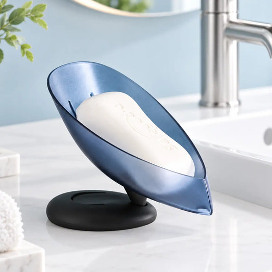 Jabonera con drenaje y diseño inclinado para mantener el jabón seco en baño o cocina