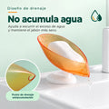Jabonera con drenaje inclinado que evita la acumulación de agua alrededor del jabón