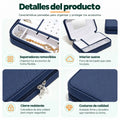Joyero portátil con compartimentos interiores, espacio para anillos y soporte para diferentes joyas