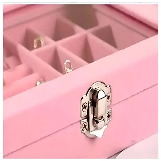 Joyero Organizador De Terciopelo Tipo Cofre
