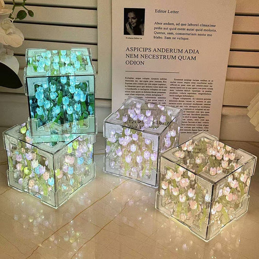 Lámpara LED Cubo de Tulipanes