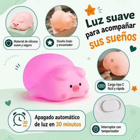 Lámpara de Silicona Modelo Cerdito