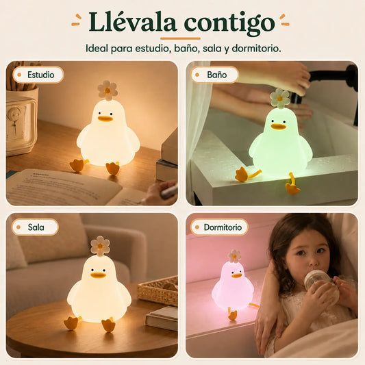 Lámpara de Silicona Modelo Pato Flor