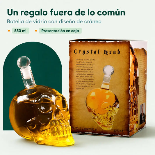 Licorera de Vidrio en Forma de Cráneo 550 ml Skull