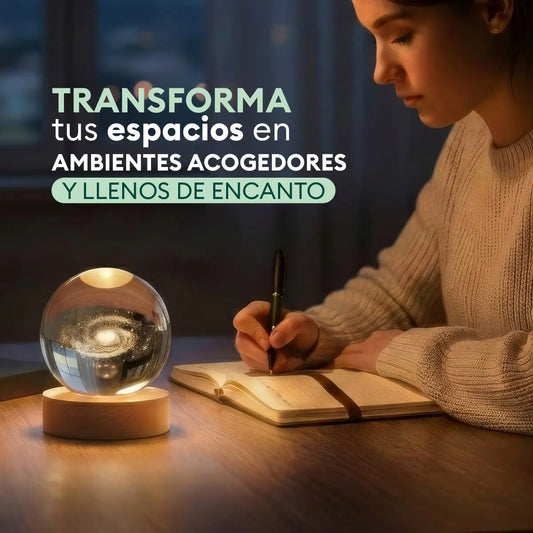 Lampara Led Esfera Diseño 3D Con Luz