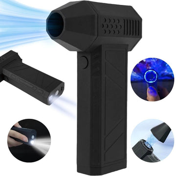 Mini Soplador Portátil con Linterna LED Inferior y Carga Tipo C