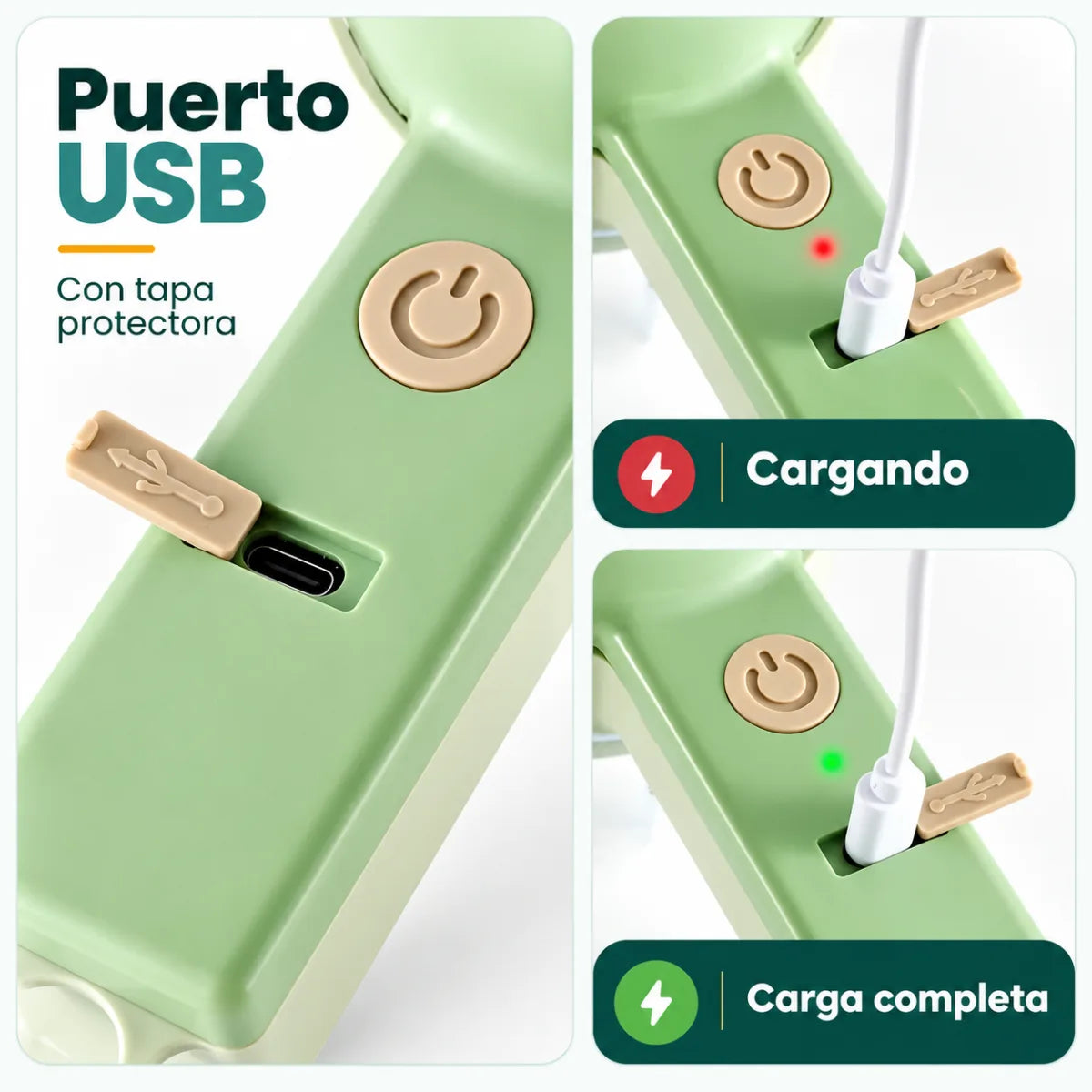 Picador eléctrico recargable con puerto USB y diseño portátil para uso en cocina