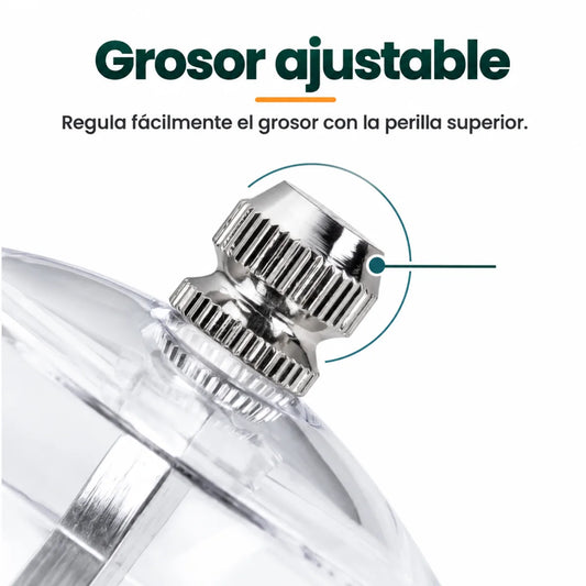 Molinillo de pimienta con ajuste de grosor para elegir una molienda fina o gruesa