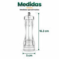 Molinillo de pimienta de aproximadamente 16.2 cm de alto y 5 cm de diámetro