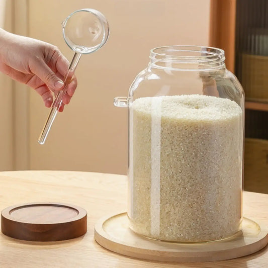 Contenedor de 3200 ml de Vidrio Borosilicato y Cuchara