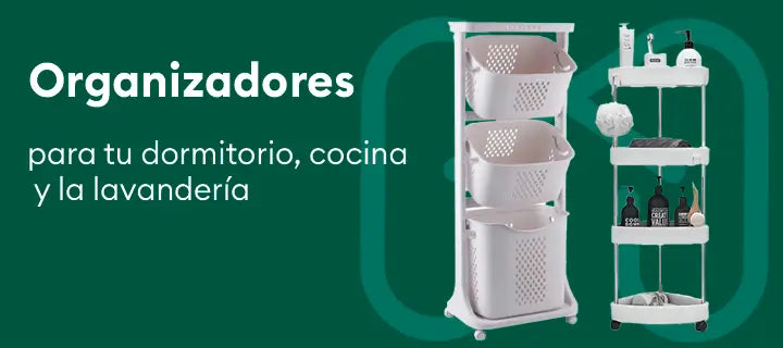 Organizadores prácticos para dormitorio, cocina y lavandería